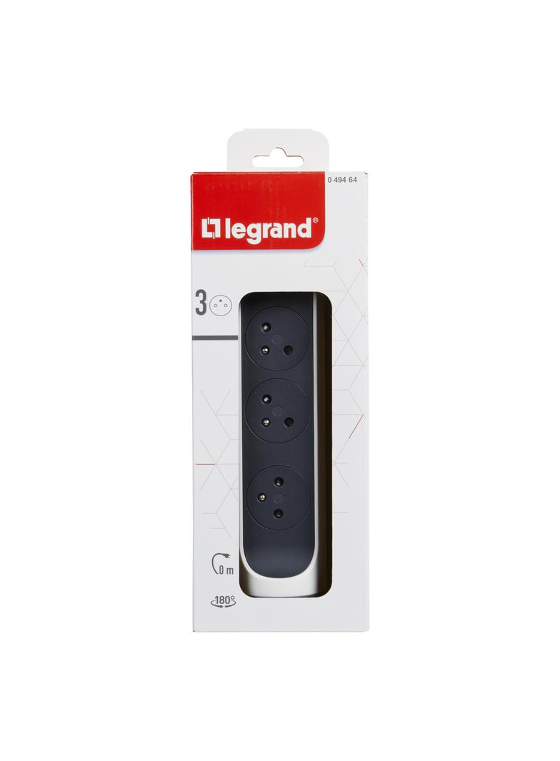 PRZEDŁUŻACZ PREMIUM, OBROTOWY, 3X2P+Z, BEZ PRZEWODU (WIELOGNIAZDOWY BLOK PRZENOŚNY) - BIAŁY/GRAFITOW