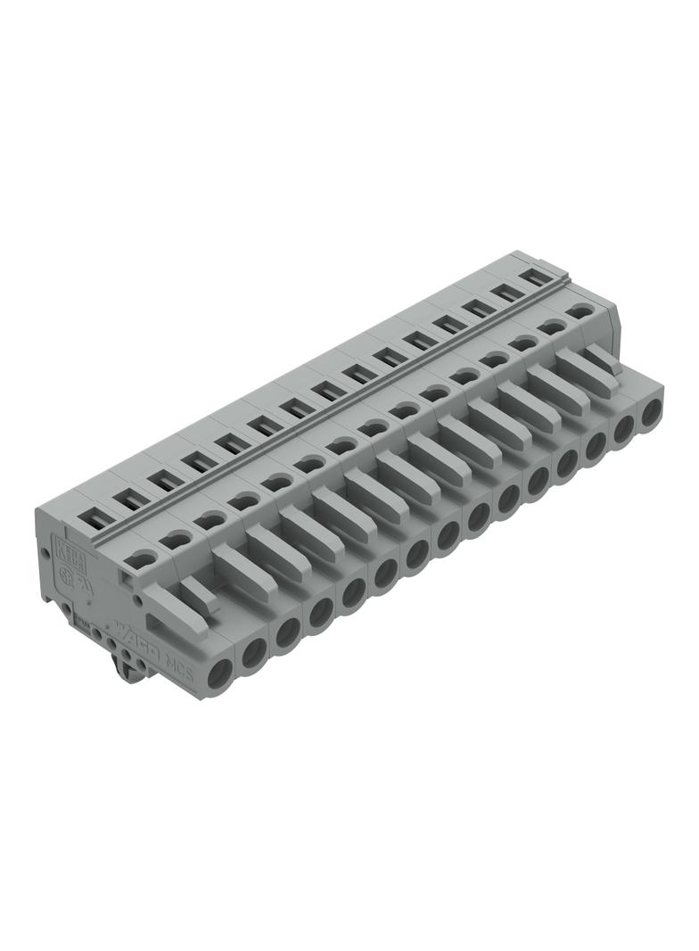 Gniazdo MCS‑MIDI Classic 15‑biegunowe szare raster 5mm 231‑115/008‑000 /25szt./ WAGO