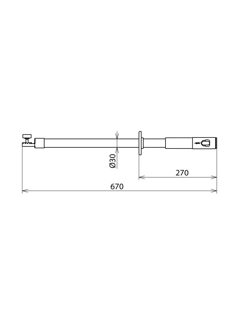 Drążek izolacyjny, wyk. ze złączem zębatym, dł. 670 mm