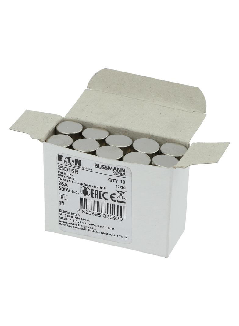 FUSE 25A DI/E16 GR 500VAC Wkładka DI 20A GR 500VAC E16 25D16R EATON