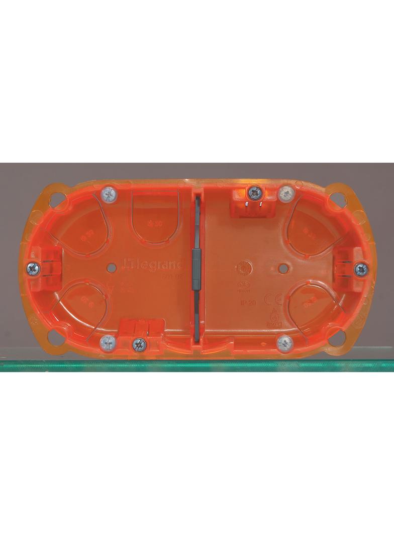 BATIBOX PUSZKA PODWÓJNA DOSTOSWANA DO KAŻDEJ ŚCIANY 40 MM, Legrand