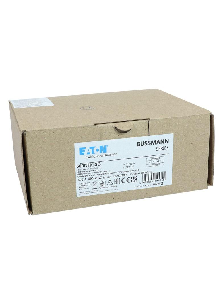 FUSE GG NH2C/P HICAP 500A500V Wkładka NH2 500A 500V GL/GG podwójny wskaźnik 500NHG2B EATON