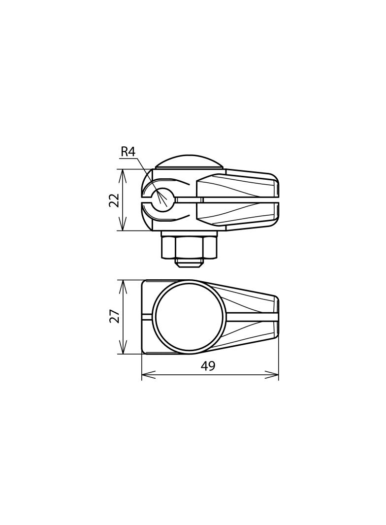 Zacisk EST do drutu 8 mm, ZG