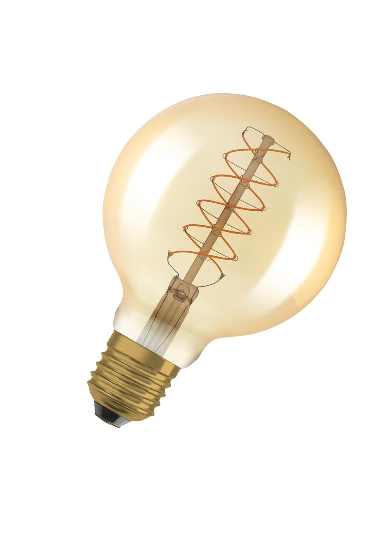 Lampa LED Vintage 1906 GOLD 95 dim 4,8W/822 szkło przezroczyste E27