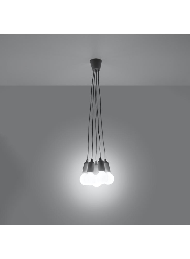Sollux Lampa wisząca DIEGO 5 szara SL.0577