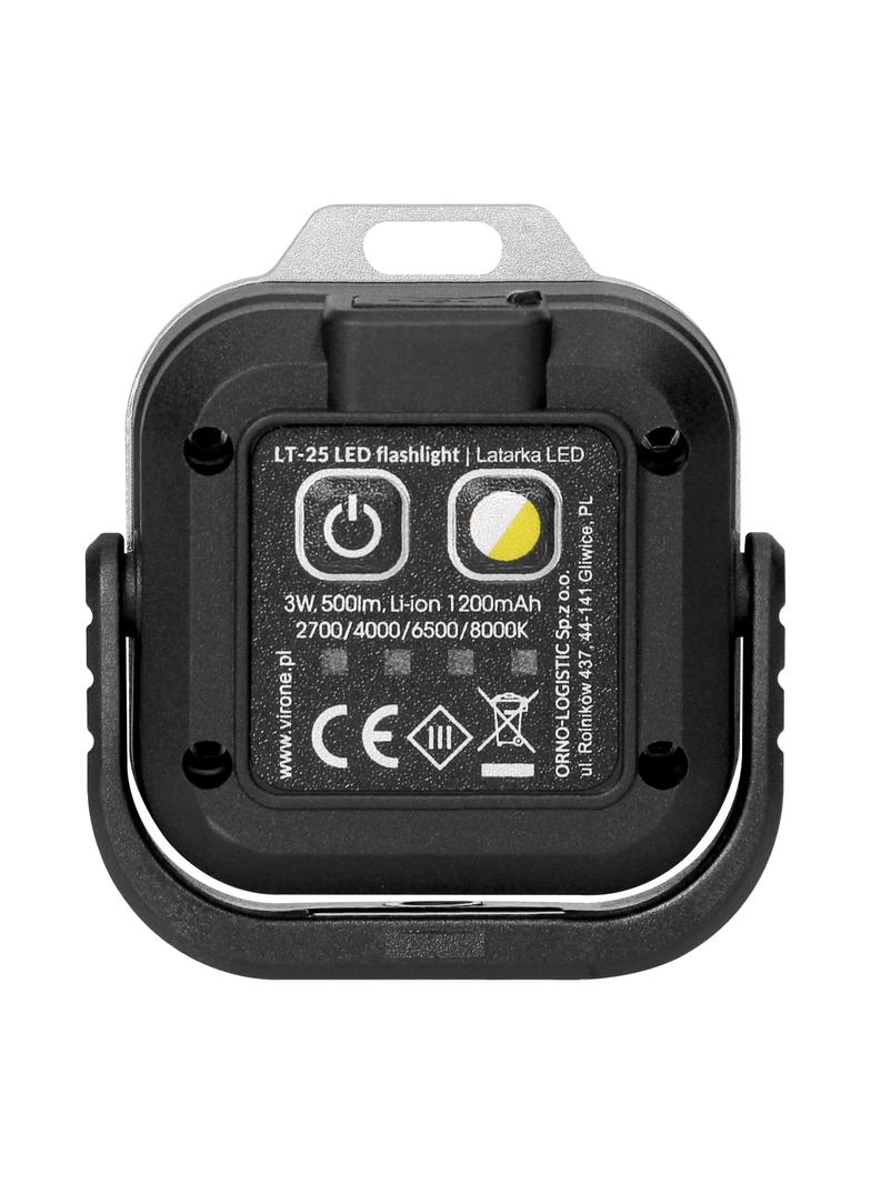 Mini latarka LED COB, 500lm, 1200mAh, CCT LT-25 ORNO