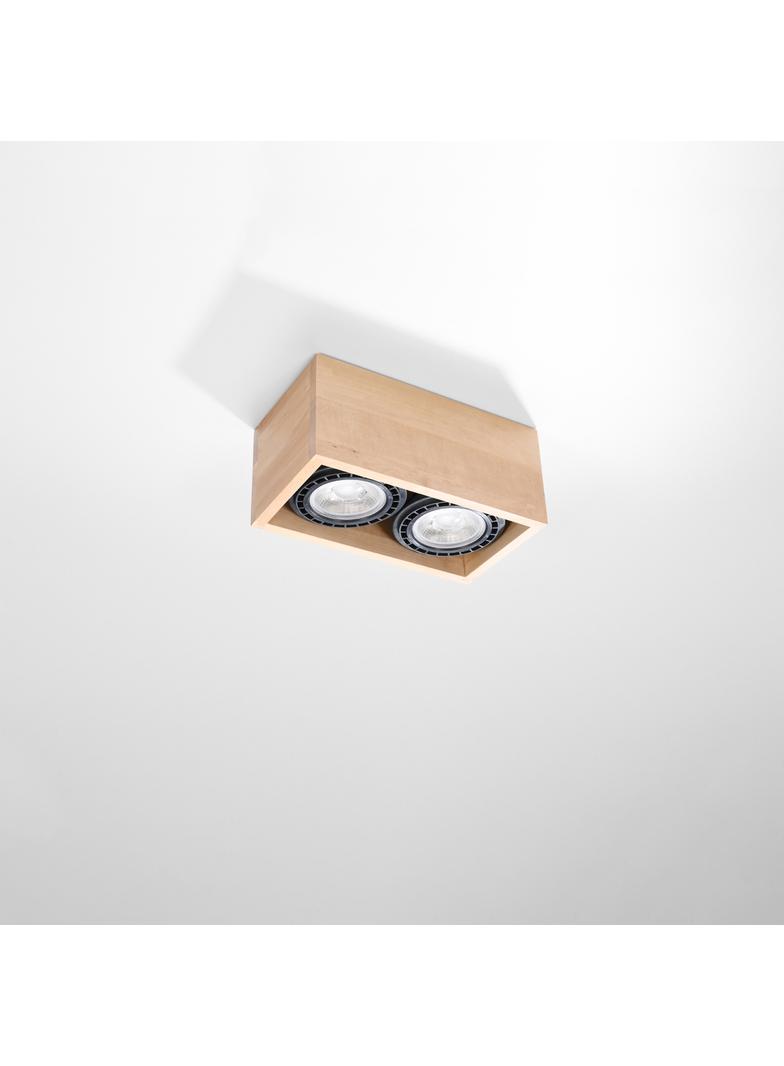 Sollux Plafon QUATRO 2 naturalne drewno SL.0916