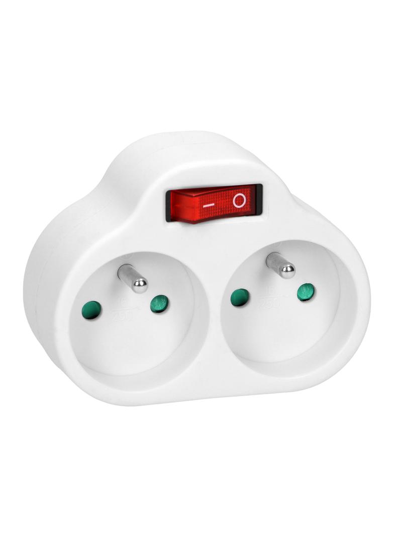 Rozgałęźnik z włącznikiem biały OR-AE-13187 ORNO