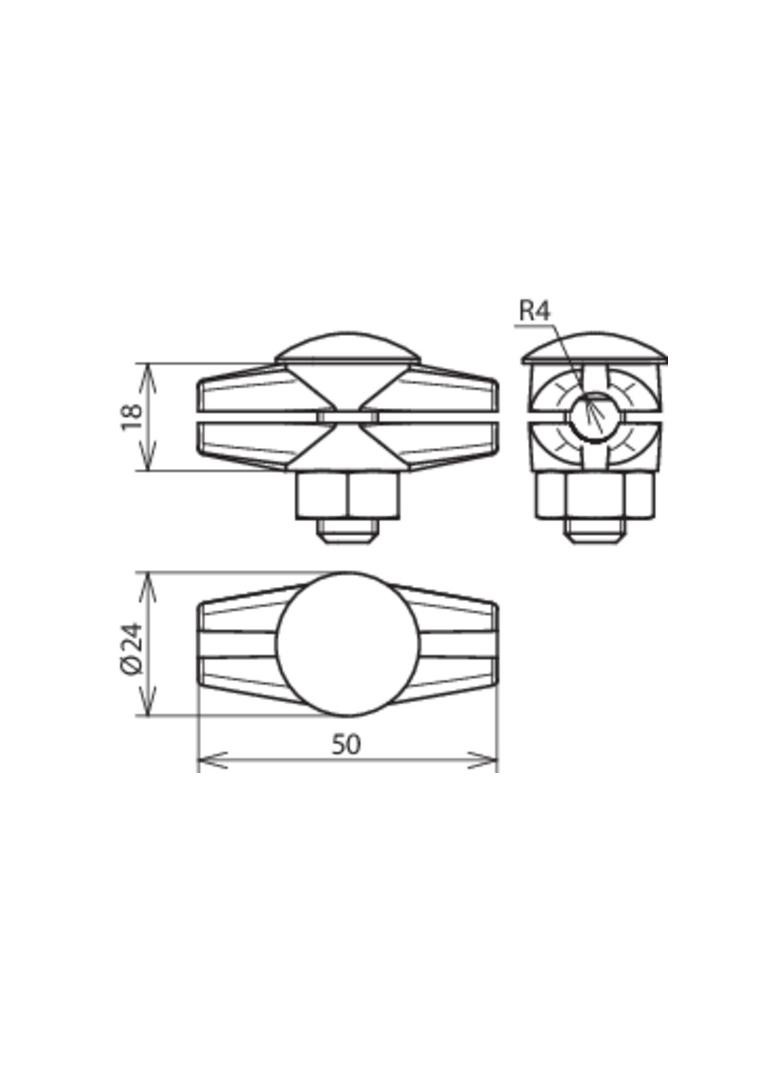 Zacisk ES do drutu 8 mm, RG