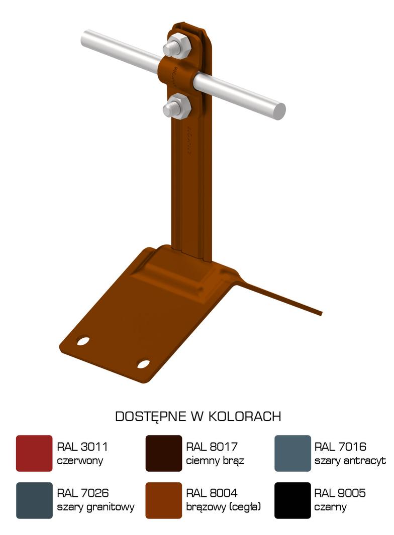 Uchwyt dachowo-szczytowy H=12 cm Z-śruba /LA/ TYP AN-11C/LA/-N
