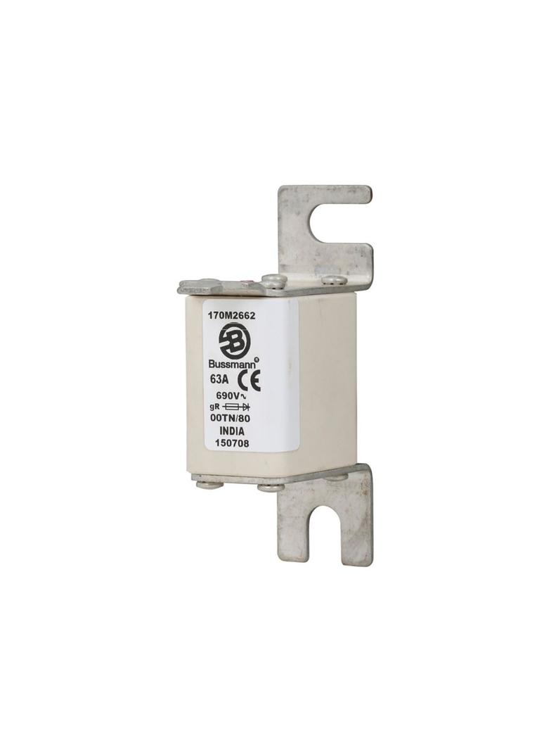 63A 690V gR 00TN/80 TYPE T IND. FUSE Wkładka szybka 63A AC 690V DIN 00 30x67x100 mm gR D 170M2662 EA
