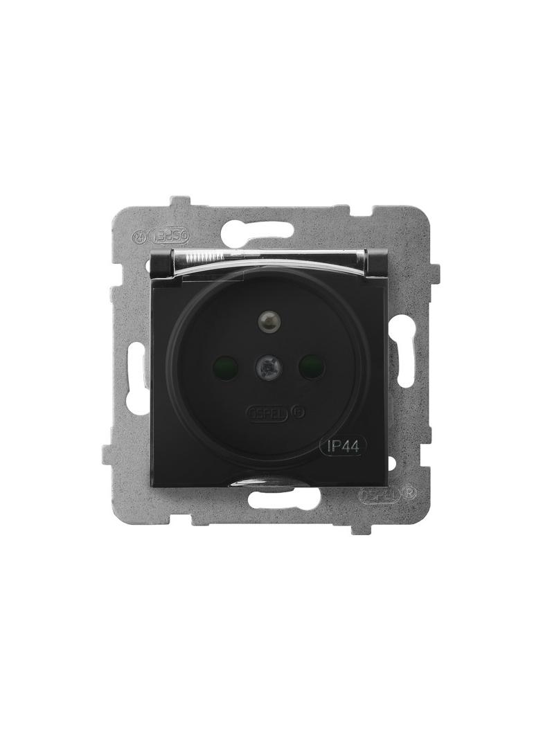 ARIA Gniazdo bryzgoszczelne z uziemieniem IP-44 z przesłonami torów prądowych wieczko przezroczyste