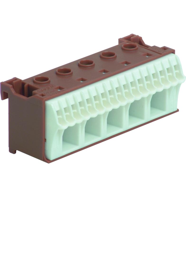 QuickConnect Blok samozacisków fazowy brązowy 5x16+17x4mm2 szer. 90mm KN22P HAGER