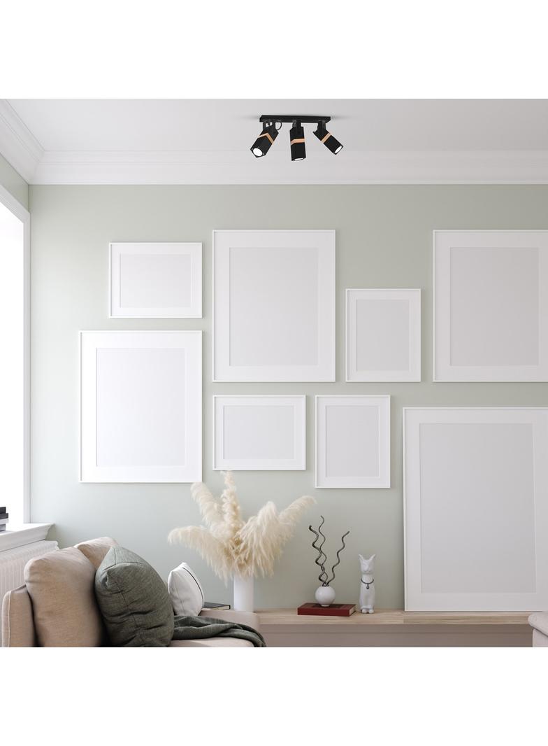 Milagro plafon (reflektorki) Vidar Black 3xGU10 MLP5402