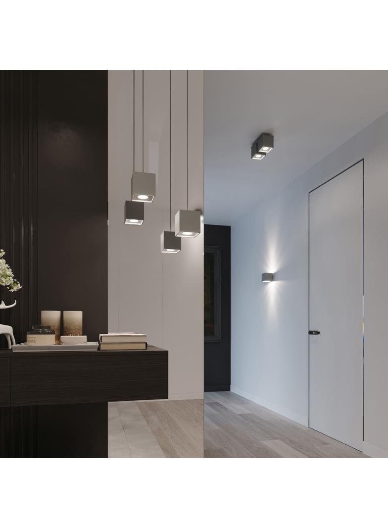 Sollux Lampa wisząca QUAD 1 szary SL.0061