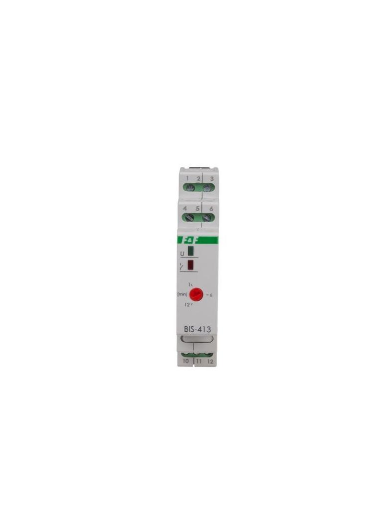 Przekaźnik bistabilny z wyłącznikiem czasowym z pamięcią na szynę DIN 160A/20ms BIS-413M-LED F&F