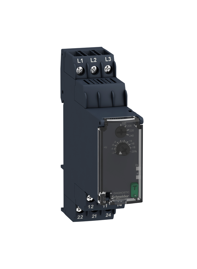 Zelio Control Przekaźnik kontroli 3 fazowy 200/240V AC 2C/O RM22TU21 Schneider