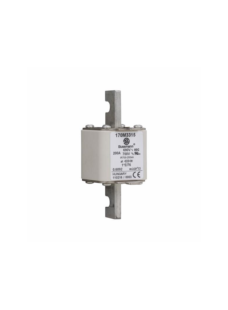 200A 690V IEC 1*E/76 aR FUSE Wkładka szybka 200A AC 690V rozmiar 1 45x59x102 mm aR, 170M3315 EATON