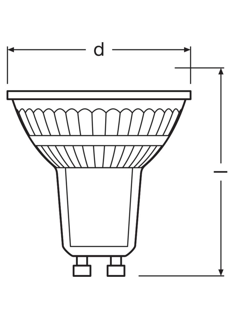 Lampa LED STAR+ non-dim Spot PAR16 Glass 50 3,7W/827 GU10