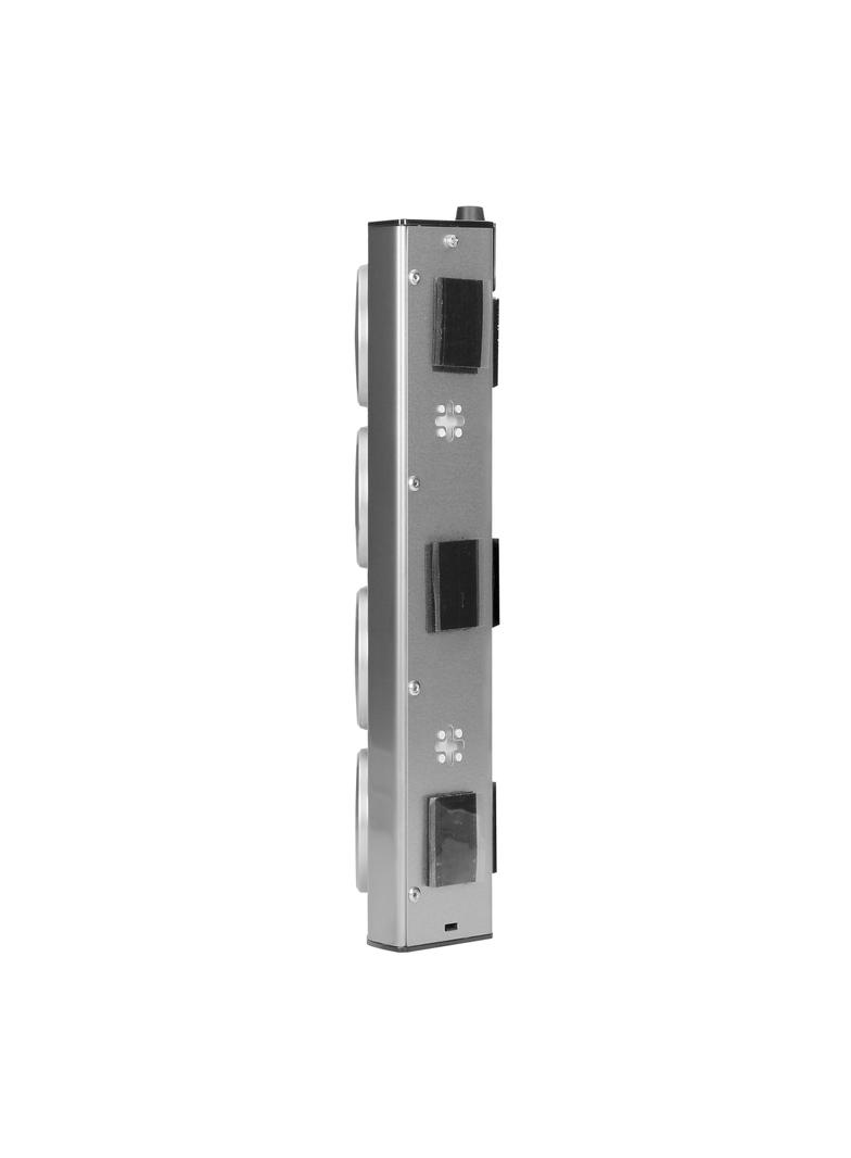 Gniazda meblowe, kuchenne montowane na rzepy 4x2P+Z INOX, FS-1 ORNO