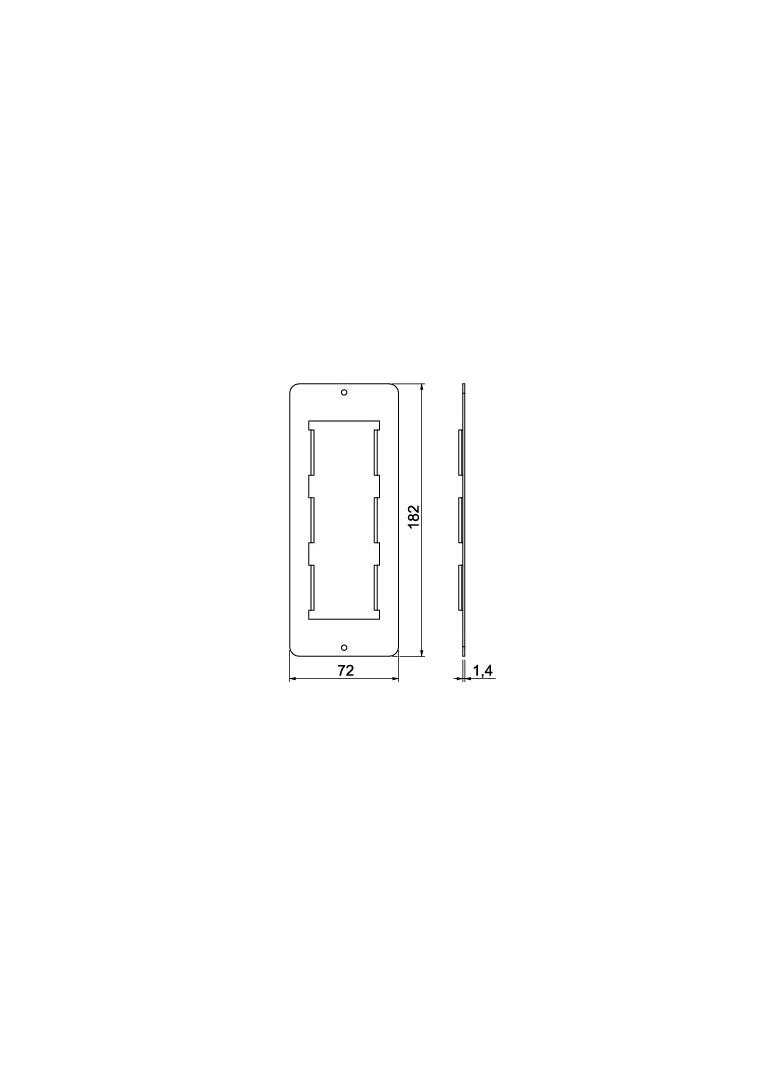 APMT5/10, PŁYTKA NA 3 GNIAZDA M45, 182X72.5MM