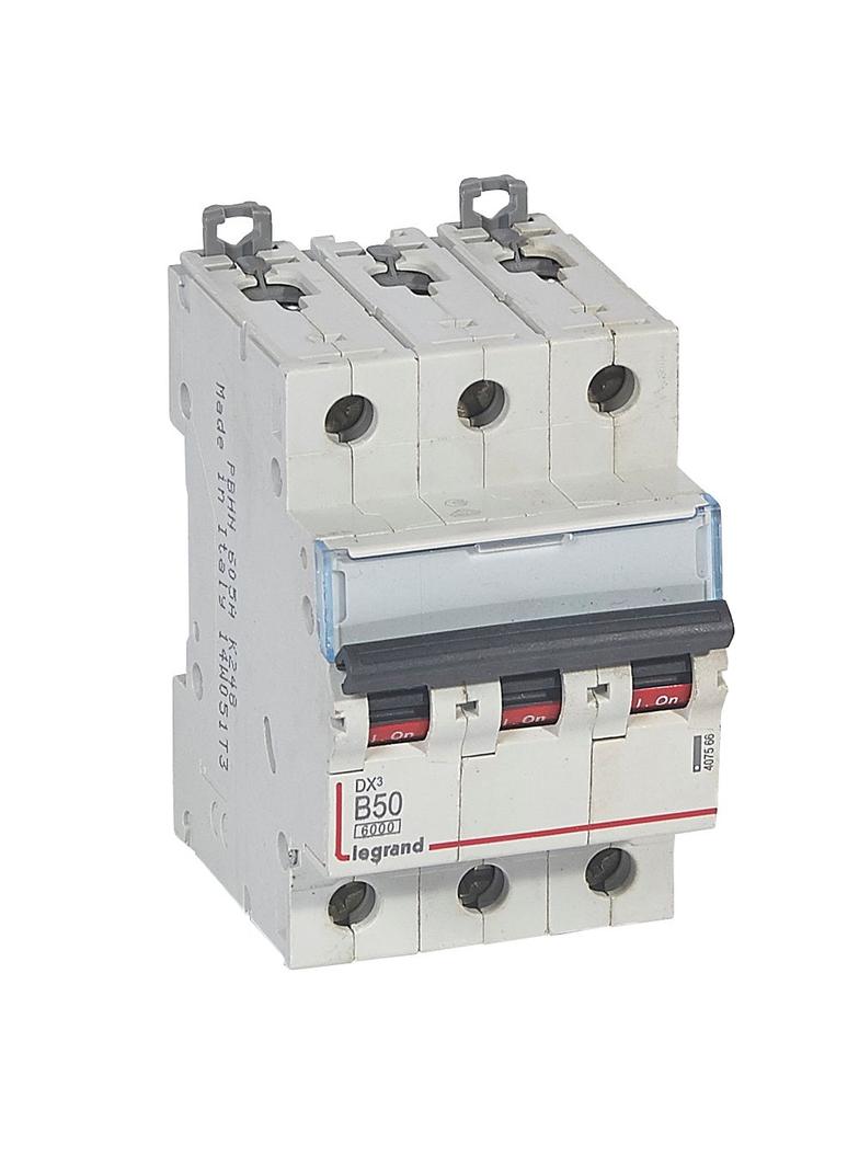 WYŁĄCZNIK NADPRĄDOWY S 303 3P B 50A 6000A SERII DX3, Legrand