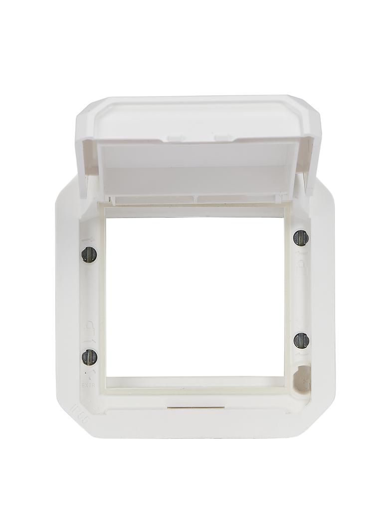 NOWE PLEXO - ADAPTER ARTEOR/MOSAIC Z PRZYCIEMNIONĄ KLAPKĄ MECHANIZM BIAŁY