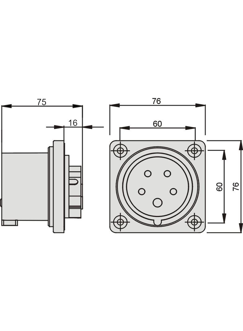 WTP 32/4 Wtyczka 32A/400V 3P+Z