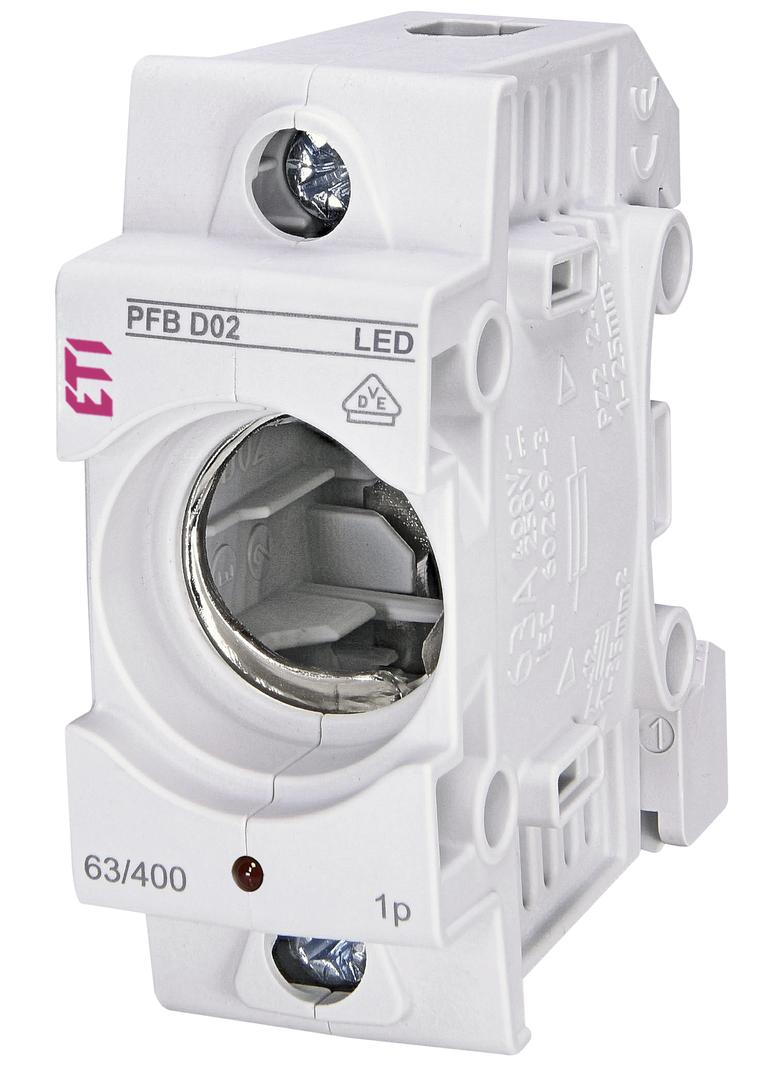 PFB D02 1p LED - Gniazdo bezpiecznikowe PFB D02
