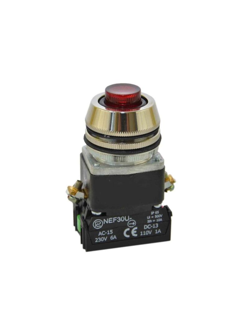 Przycisk NEF30-UWLD2X 24V-230V czerwony