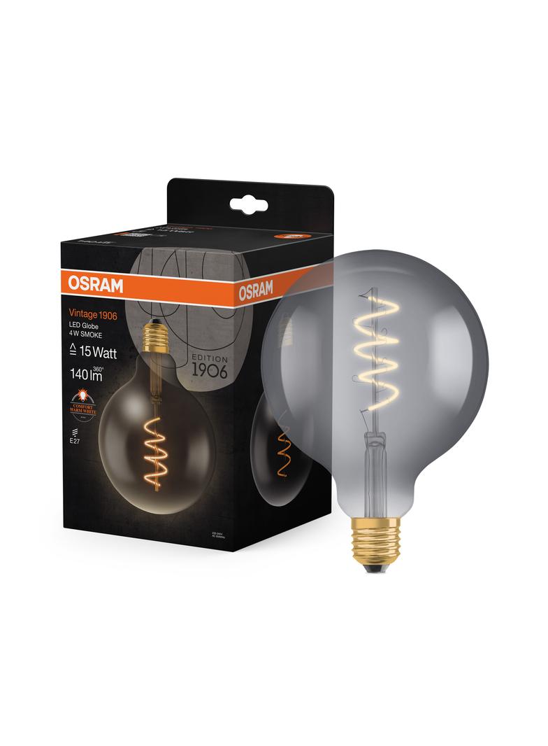 Lampa LED Vintage 1906 CL GLOBE125 Filament szkło przezroczyste SMOKE 15 non-dim 5W 818 E27