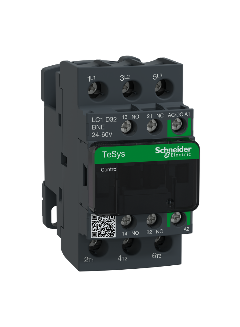 Stycznik mocy TeSys D [AC-3] 32A 3P 1NO 1NC cewka 24-60V AC/DC LC1D32BNE Schneider
