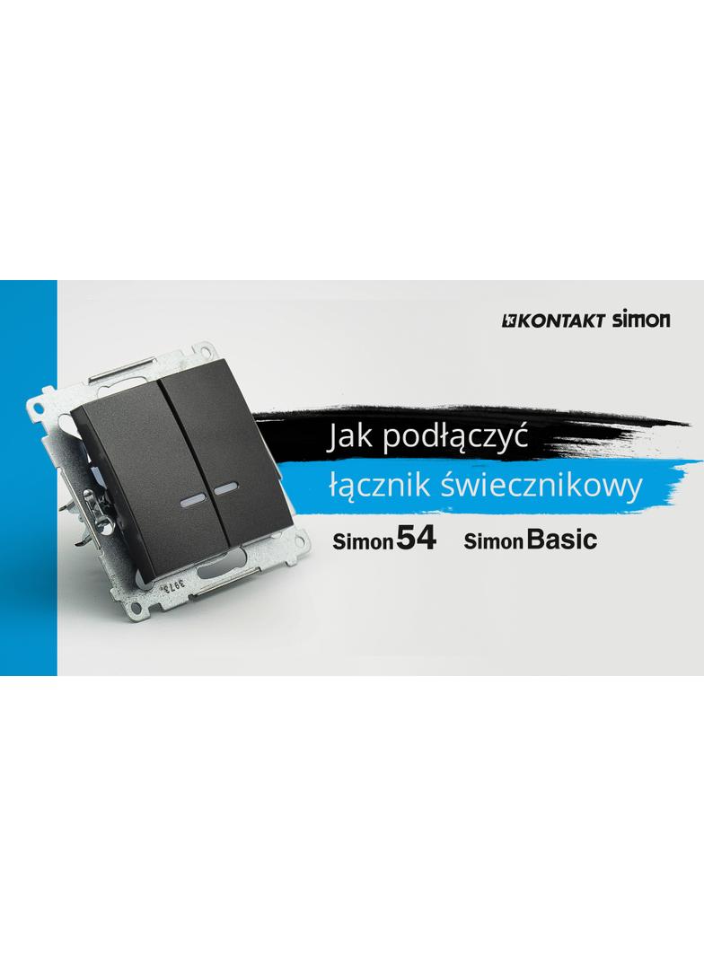 Simon Basic Łącznik świecznikowy 10A 250V szybkozłączka biały BMW5.01/11 KONTAKT