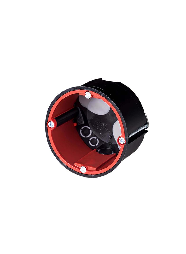 BS2700 Puszka przeciwogniowa z membraną, hermetyczna, akustyczna śr.68 gł.50 z wprowadzeniem rur i p