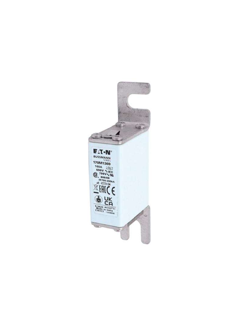 160A 690V IEC aR 000/80 SQ BODY IND FUSE Wkładka szybka 160A AC 690V DIN 000 21x40x100 mm, 170M1369