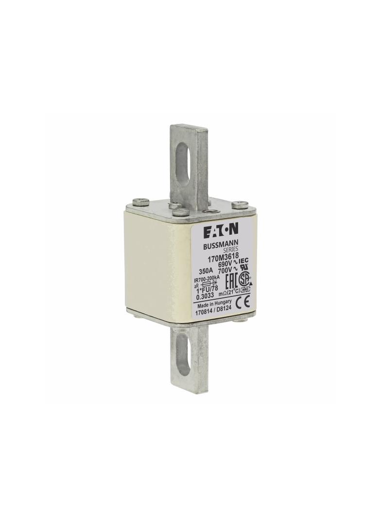 FUSE 350A 690V 1*FU/78 AR UC Wkładka szybka 350A AC 690V rozmiar 1 45x45x110 mm aR, 170M3618 EATON