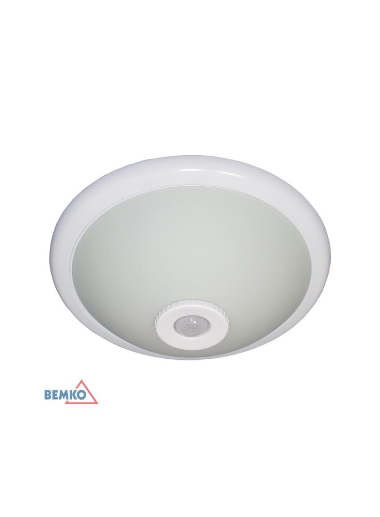 PLAFONIERA TAZAN Z CZUJ. PODCZER. 2X40W E27 IP20 FI-40 SZKŁO+STAL+PLASTIK