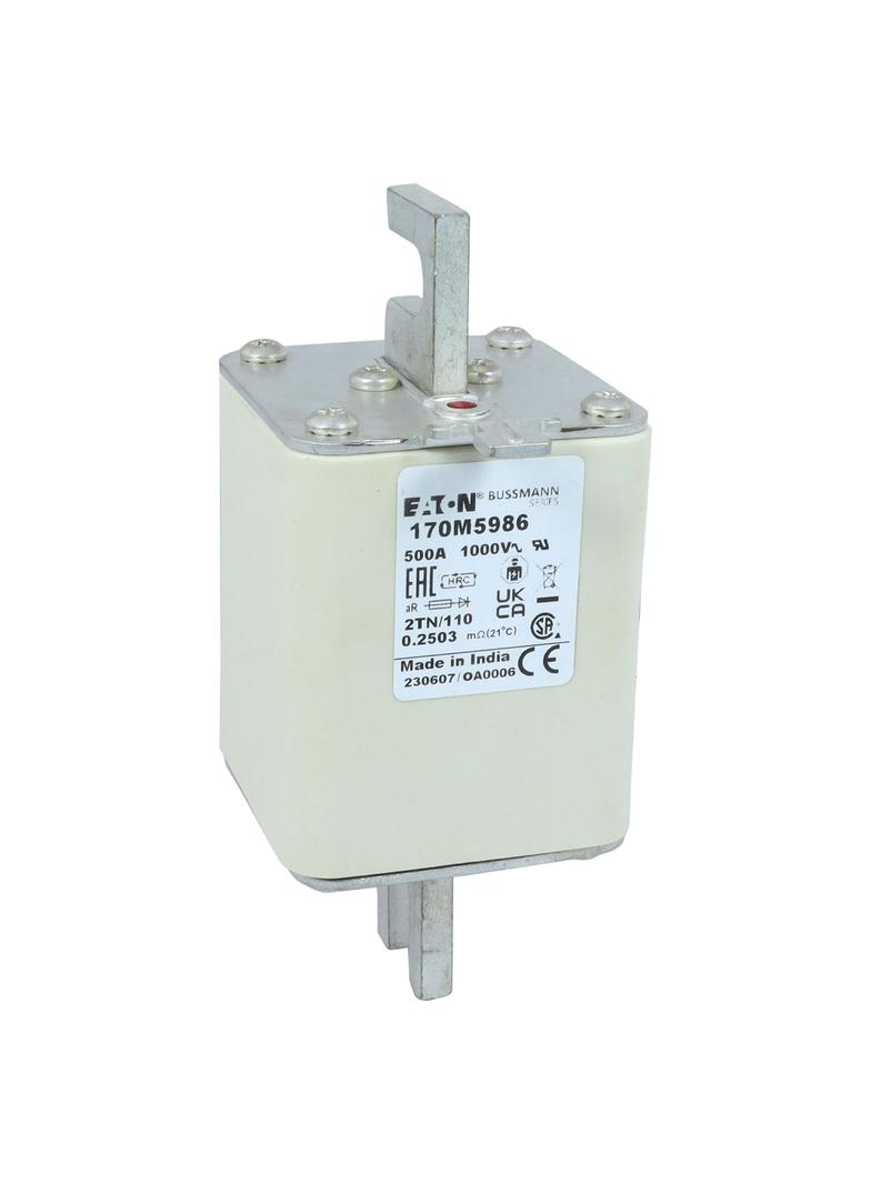 500A 1000V 2TN/110 aR INDICATOR FUSE Wkładka szybka 500A AC 1000V DIN 2 59x75x138 mm aR, 170M5986 EA