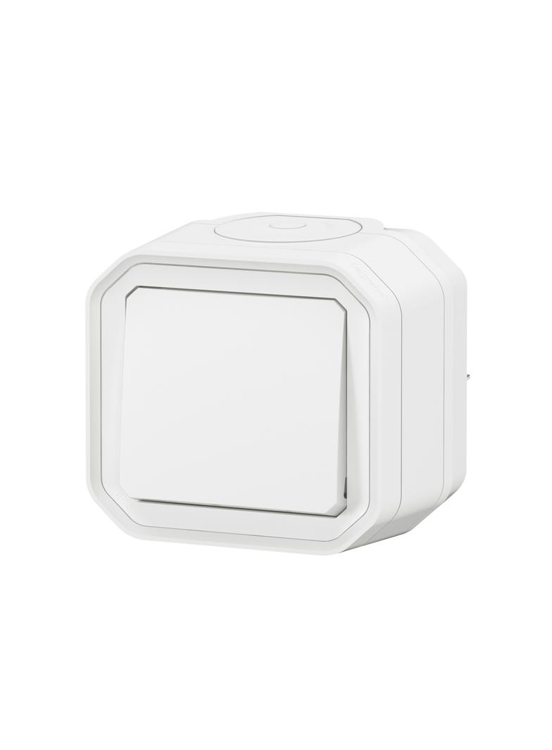 NOWE PLEXO - PRZYCISK JEDNOBIEGUNOWY KOMPLET NATYNKOWY 10 A - 250 V~ BIAŁY