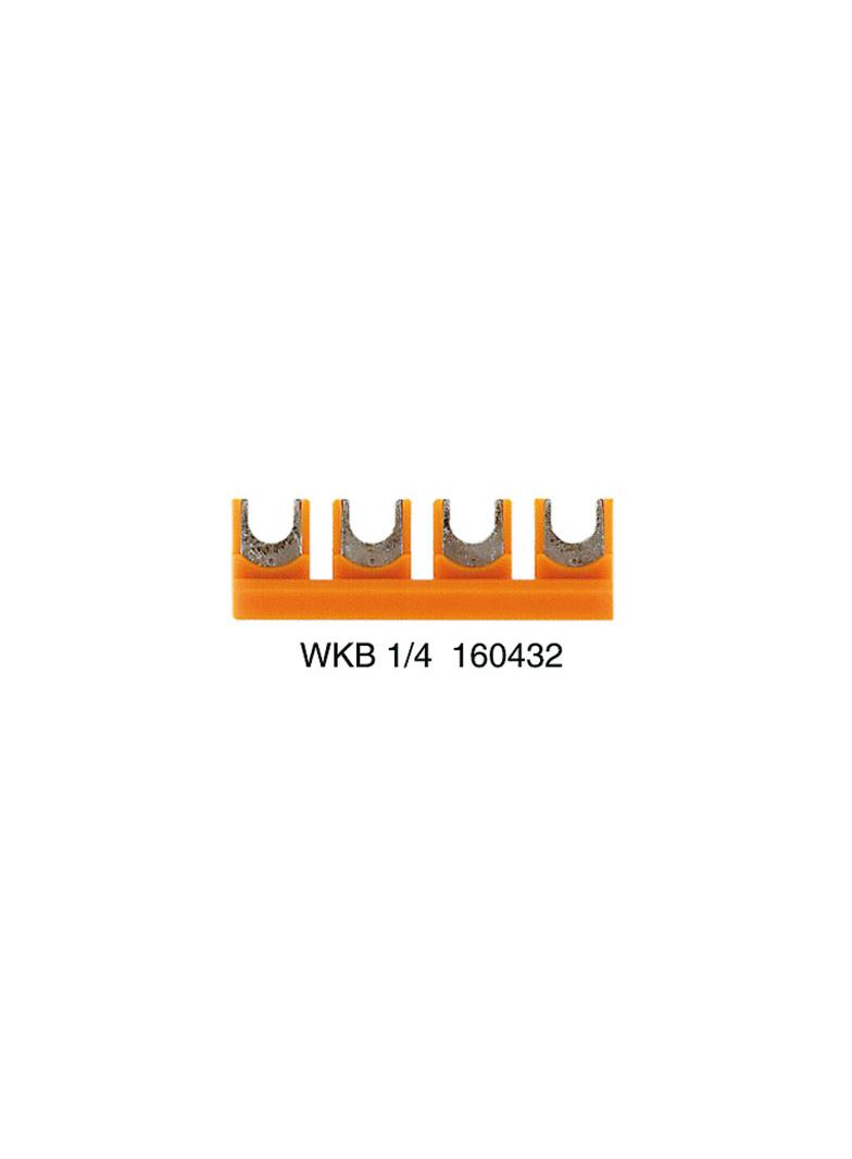 WKB 1/4 Złącze krosujące (terminal), wtykany, Liczba biegunów: 4, Raster w mm: 8.00, Izolowany: Tak, pomarańczowy /50szt./ 1604320000 WEIDMÜLLER