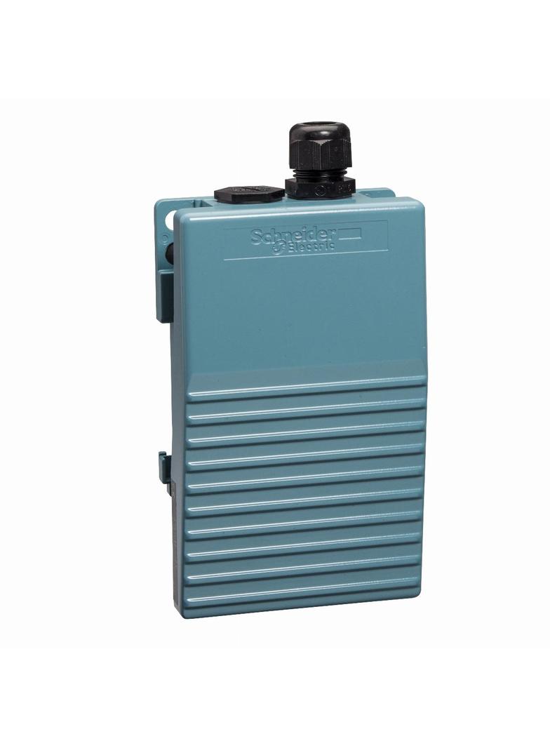 Harmony XPE Łącznik nożny pojedynczy bez osłony niebieski 2 NC + 2 NO metalowy