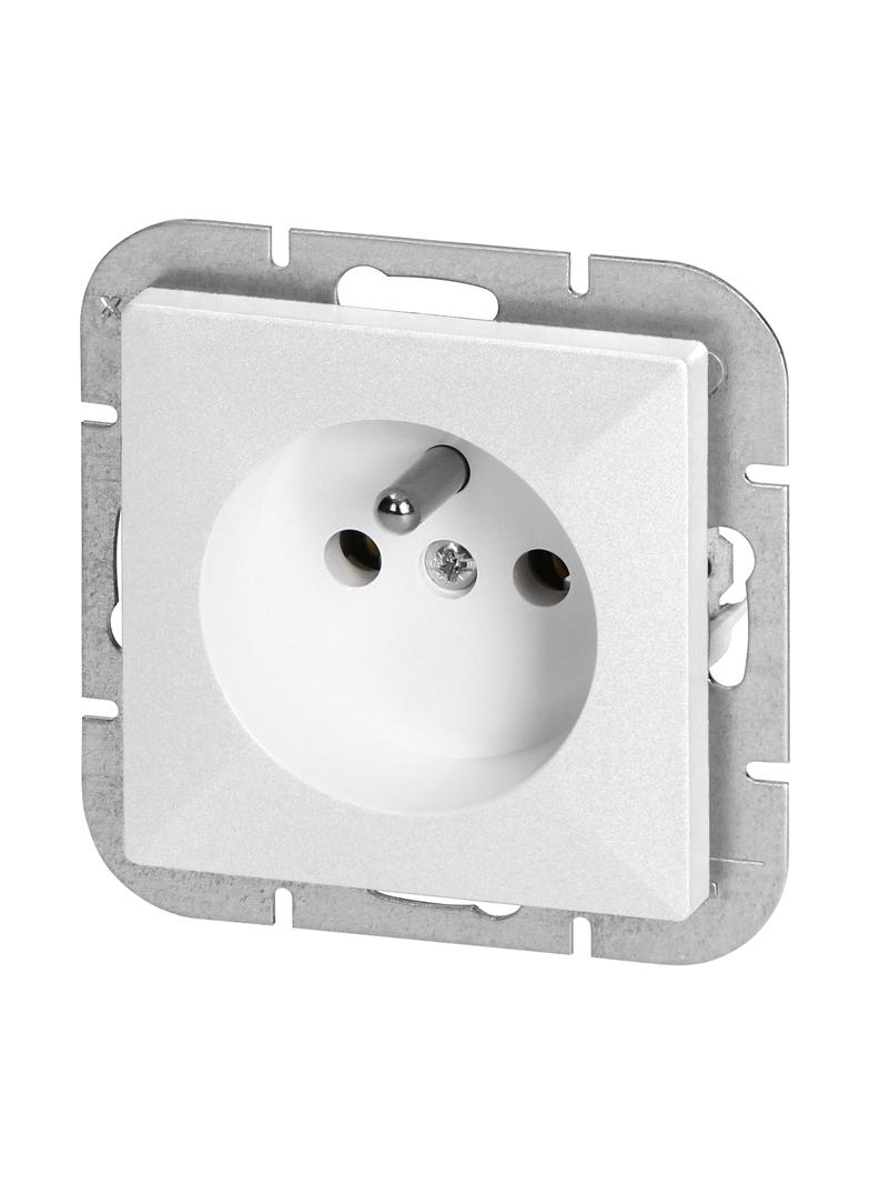 Gniazdo pojedyncze podtynkowe 2P+Z Pearl, 16A, 250V, PT-16P, biały