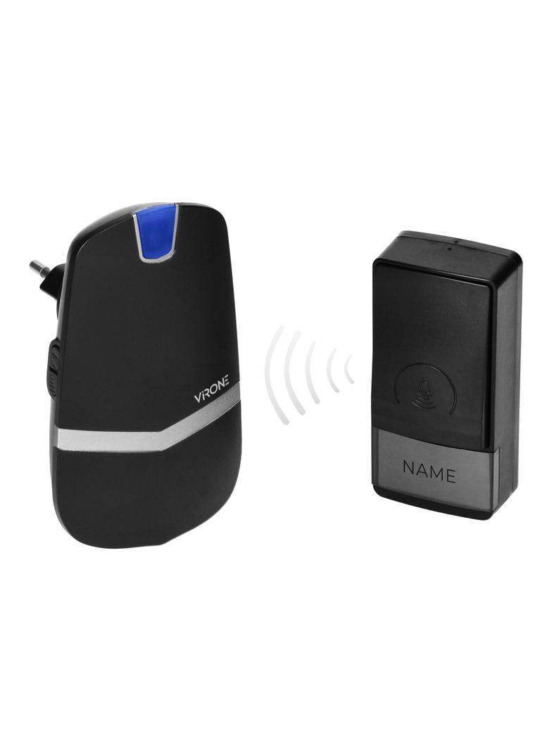 Dzwonek bezprzewodowy LAXAN AC sieciowy przycisk bezbateryjny 20 dźwięków 150m DB-4/B ORNO