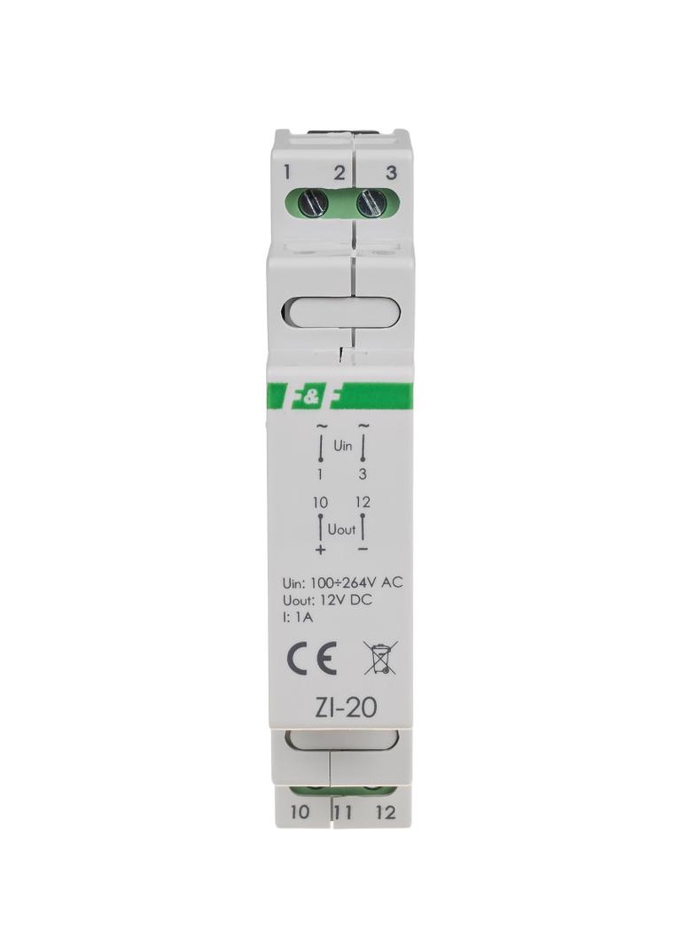 Zasilacz impulsowy 12V DC 1,0A ZI-20 F&F