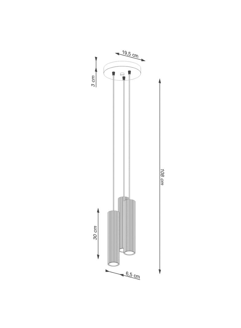 Sollux Lampa wisząca KARBON 3P zielona oliwka SL.1614