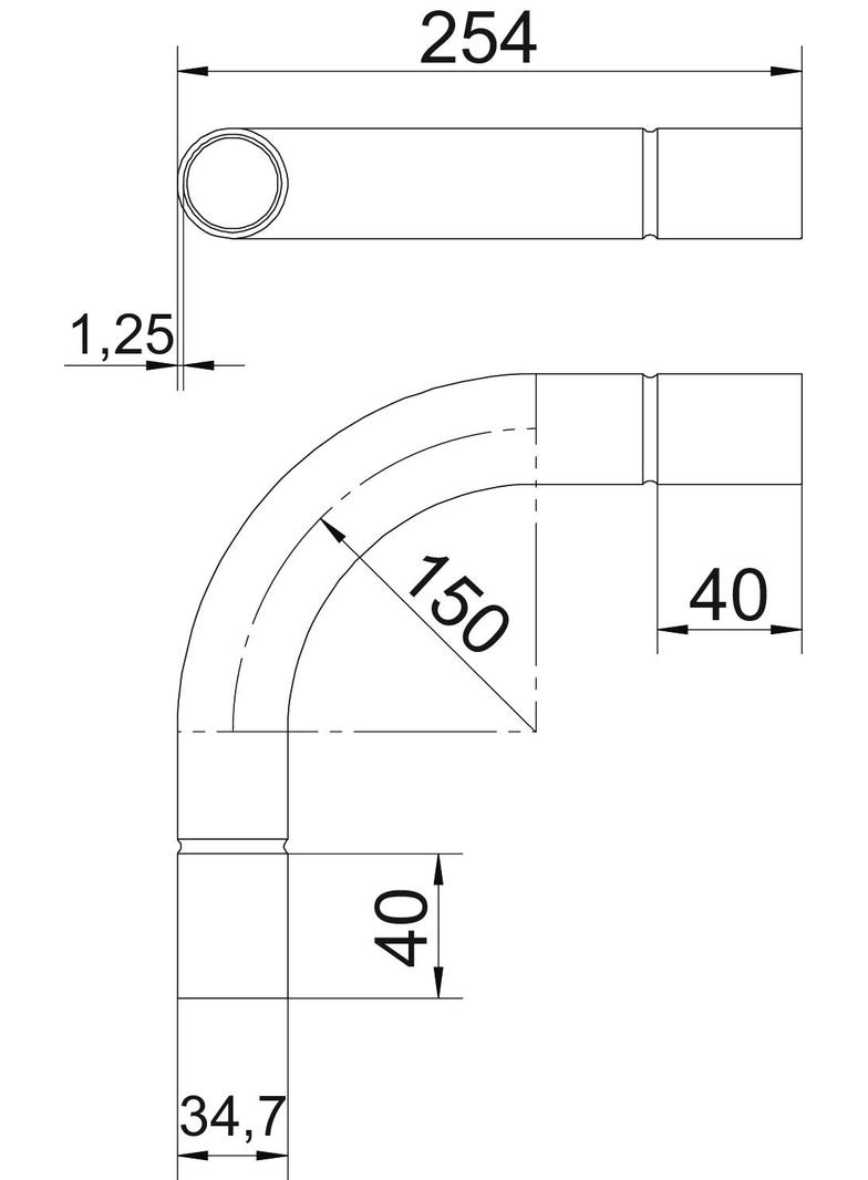 SB32 W V4A, Kolanko rurowe