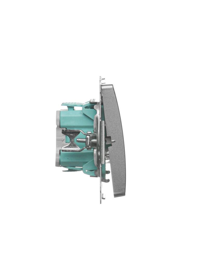 Simon Basic Przycisk pojedynczy zwierny bez piktogramu z podświetleniem LED 10A szybkozłączka satyno