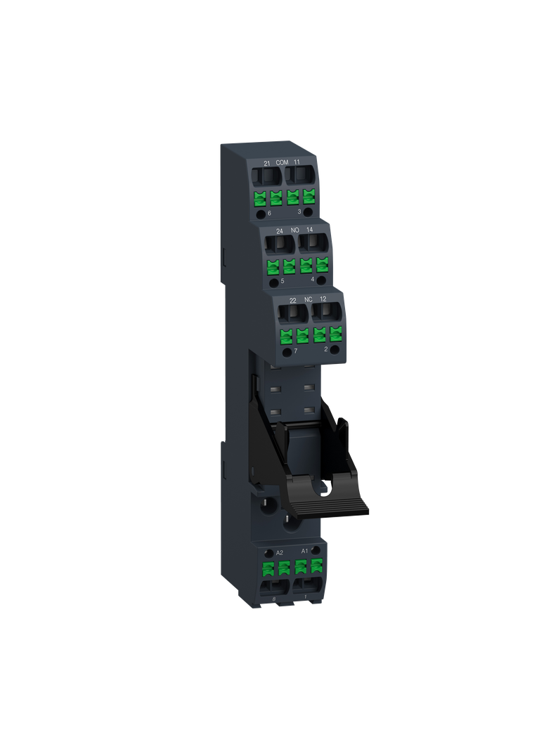 Harmony, Gniazdo Push-in z zaciskiem, do przekaźników RSB1A/RSB2A, 10 A, zaciski wtykowe, osobny sty