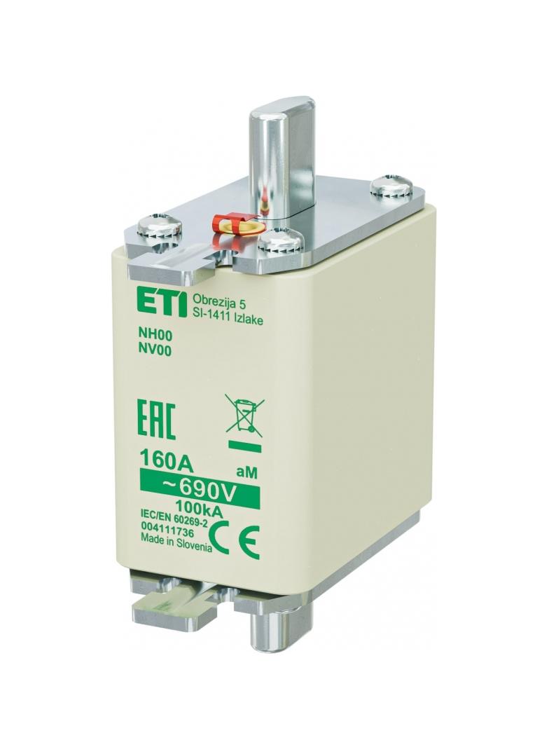 Wkładka topikowa NH silnikowa NH00 aM 160A 690V 004111736 ETI