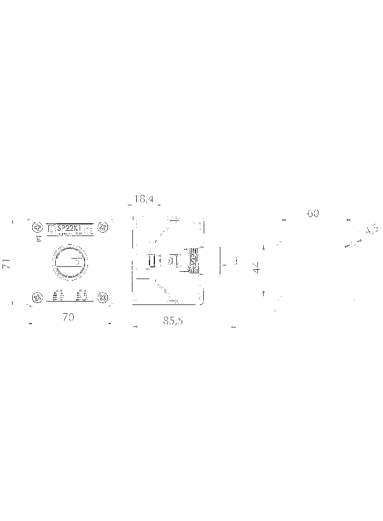KASETA KOMPLETNA 1-OTWOROWA Z PRZYCISKIEM P I 1 PRZEPUST M20
